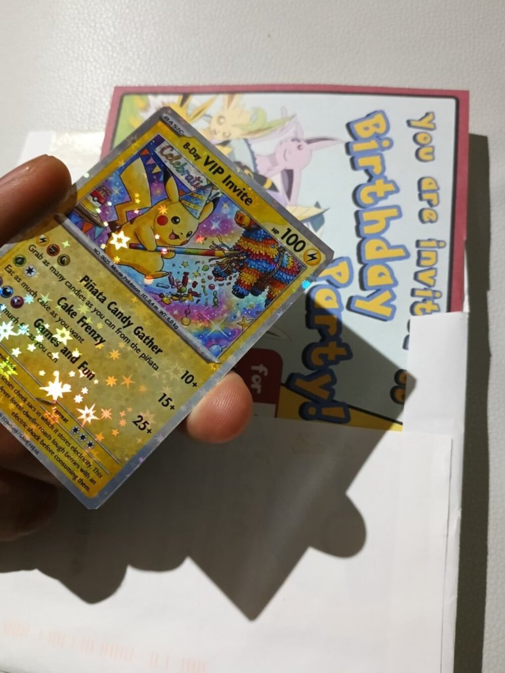 Birthday Custom Pikachu Holo Card 25 Count